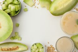 Juicy and tasty summer time fruit concept - melon