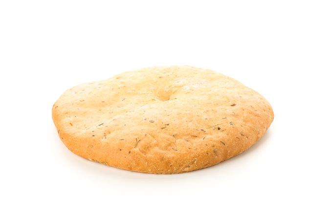 Flatbread isolated on blank background