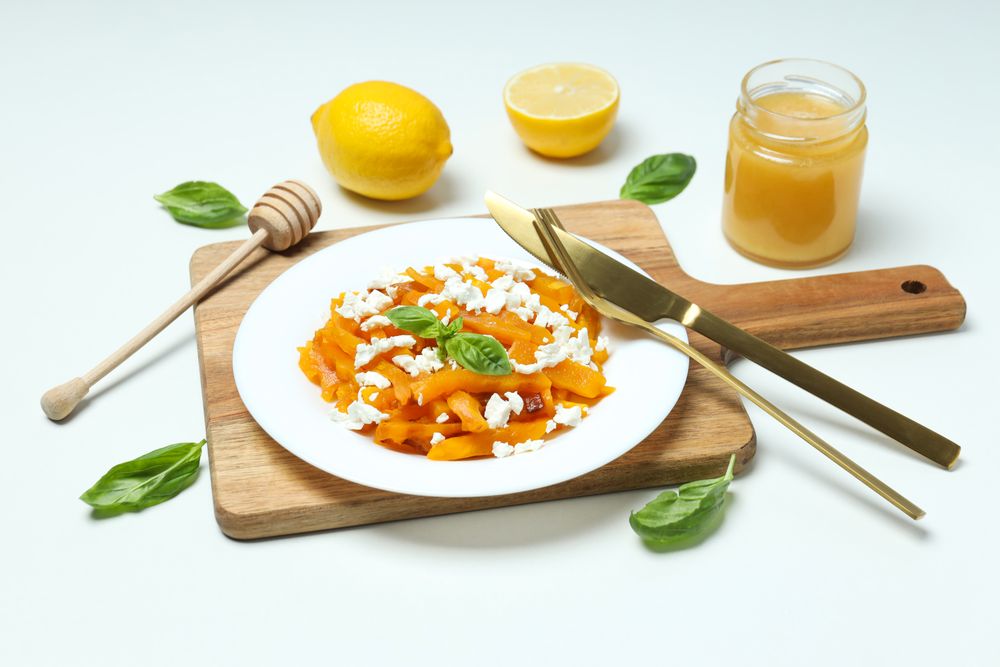 Fall season tasty food concept - baked pumpkin
