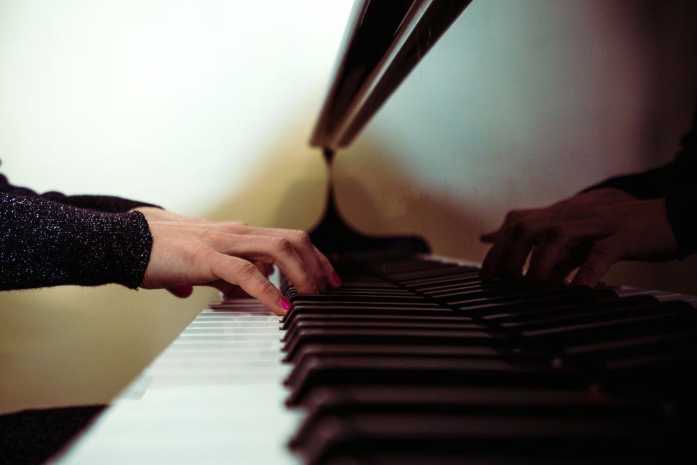 Woman playing piano