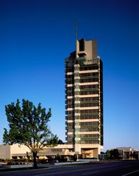 The Price Tower is a nineteen story, Bartlesville, Oklahoma