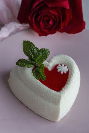 Cake with heart shape