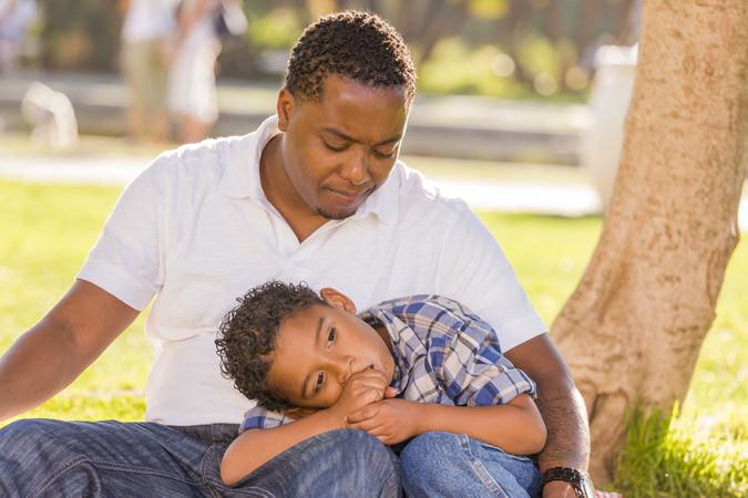Black Father Worried About His Son
