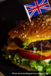 Close up of British hamburger 5RVPKJ