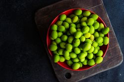 Green Georgian tkemali fruit