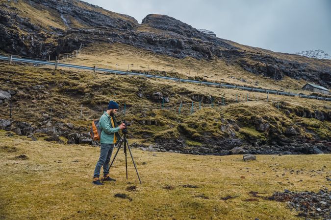 Man photographing outdoors