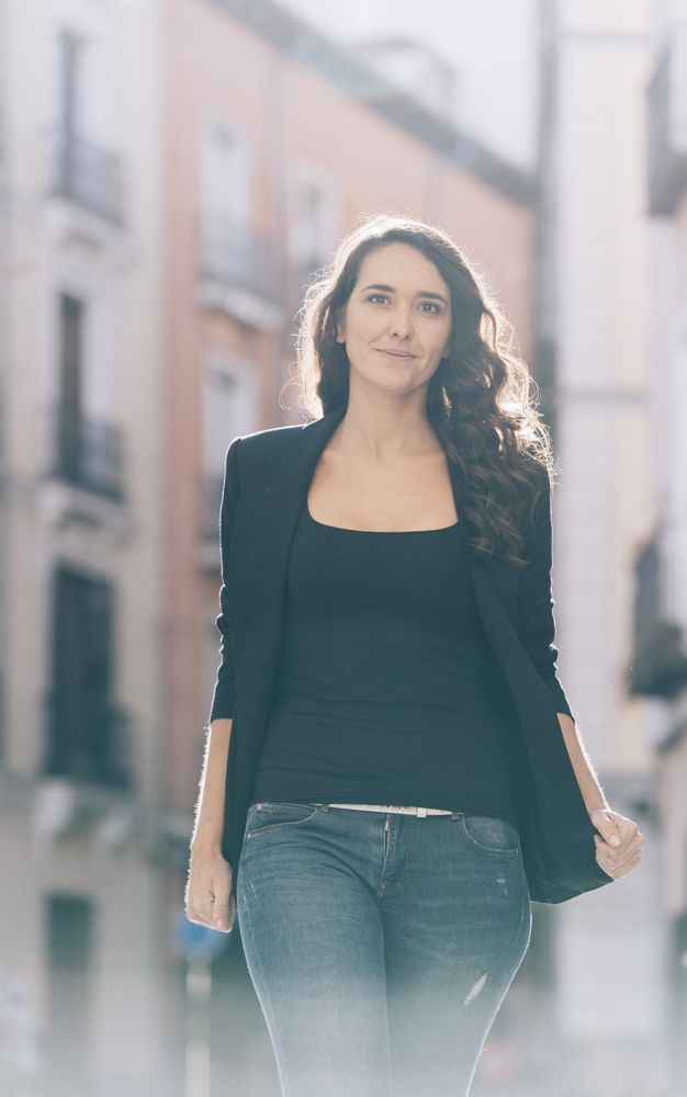 Young female walking on the street