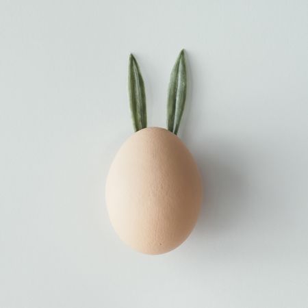 Easter egg with bunny ears