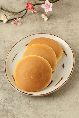 Plate of dorayaki, Japanese pancakes