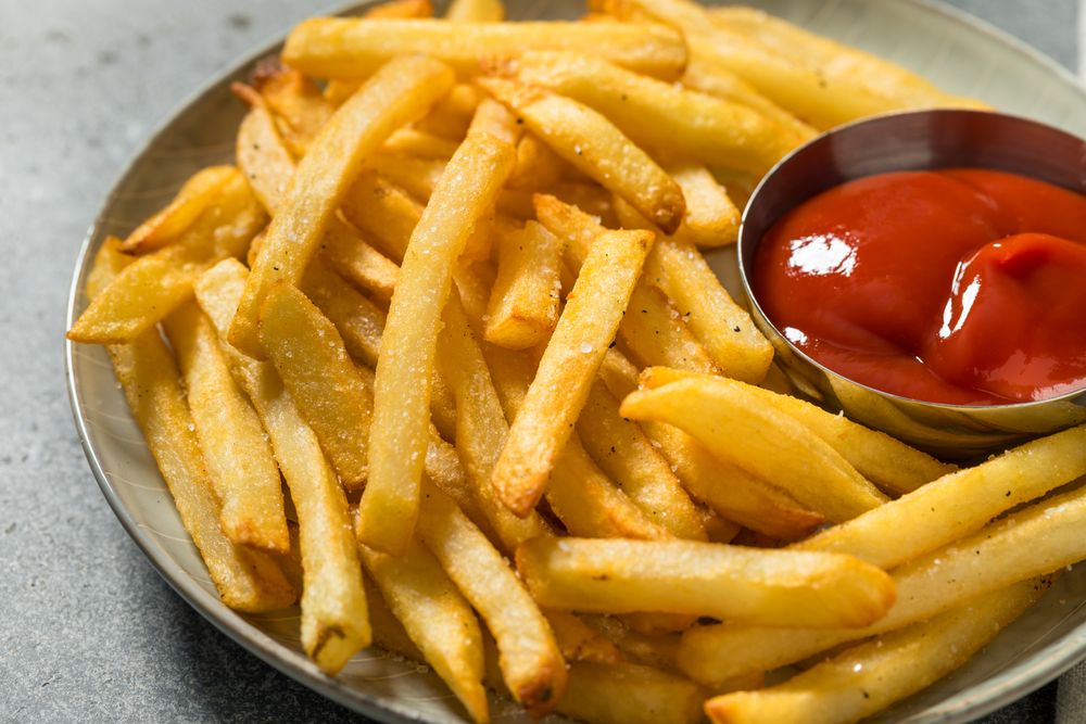 Fast Food French Fries and Ketchup