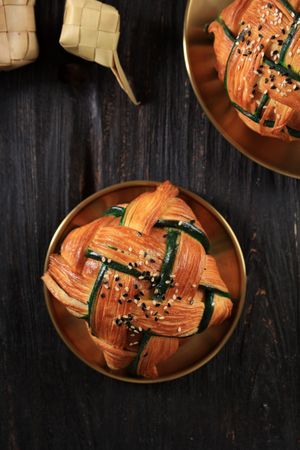 Cropat Croissant Ketupat, Pastry with Beef Rendang Filling
