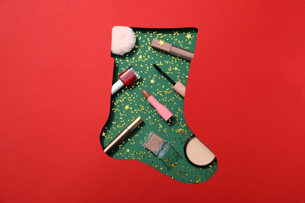 Concept of different cosmetics, different winter cosmetics