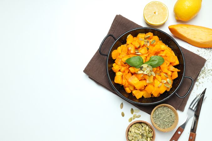Fall season tasty food concept - baked pumpkin