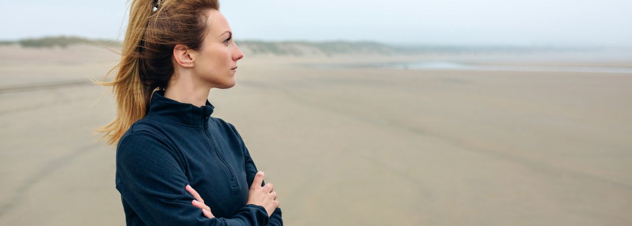 Woman looking at sea