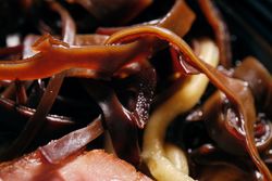 Korean salad made from wood mushrooms