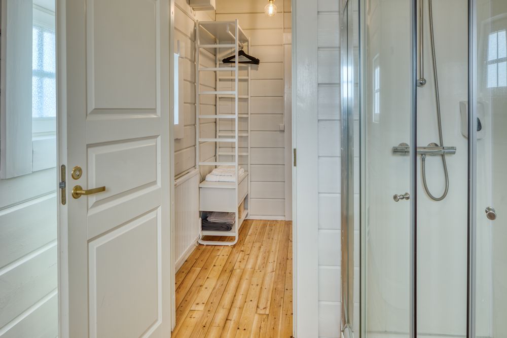 Modern bathroom with toilet sink at home
