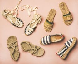 Variety of trendy summer shoes