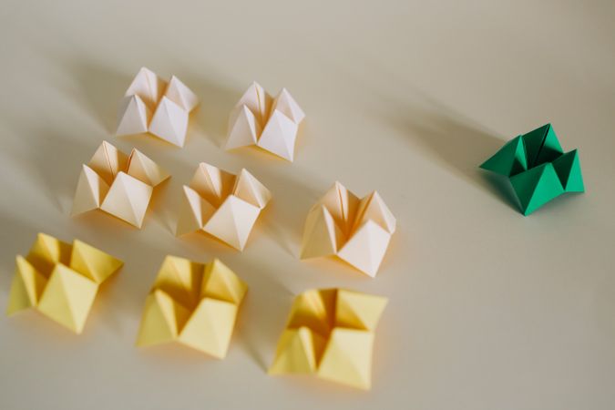 Set of paper origami