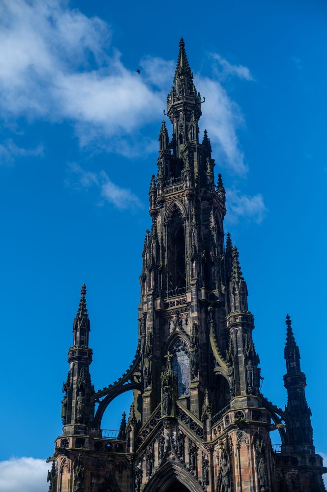 Scott Monument sculpture in Edinburgh, Scotland