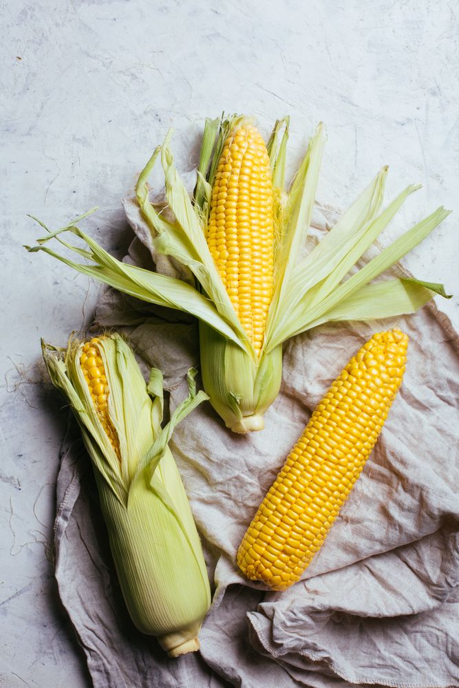 Phases of fresh corn peeling