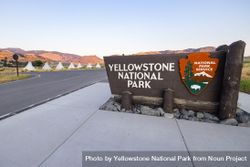 Yellowstone Revealed: North Entrance teepees at sunset (5) 43Z8X5