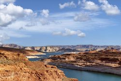 Colorado river with Lake Powell in background