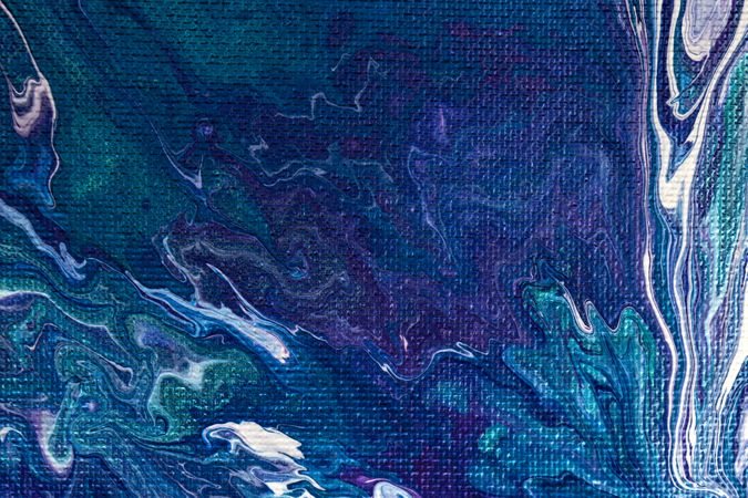 Blue Fluid Art, Abstract Acrylic Background