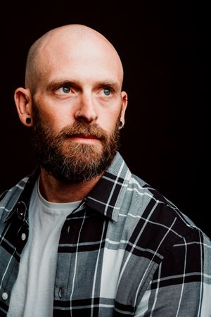 Young bald guy