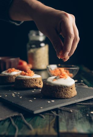 homemade carrot cake with oatmeal