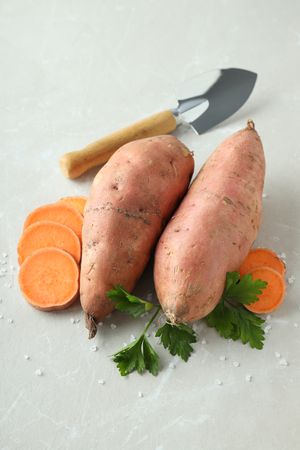 Sweet potato, concept of healthy food, vegetables