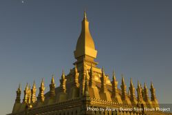 Pha That Luang at sunset, in Vientiane, Laos bD8RKb