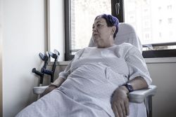 Mature woman hospitalized