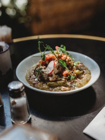 arabic dish with meat and vegetables