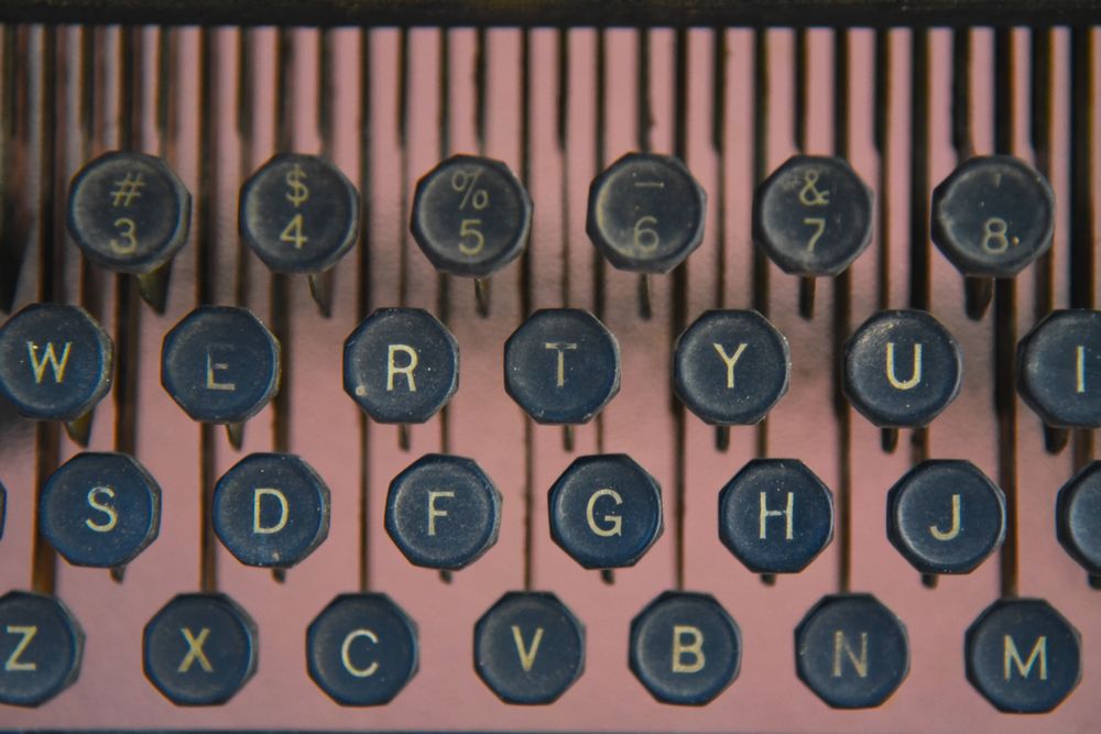 keys off of an old typewriter