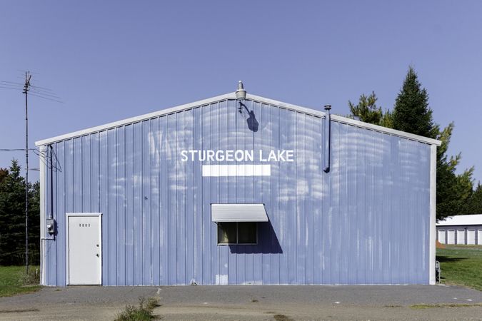 Blue Sturgeon Lake building in Sturgeon Lake, Minnesota copy
