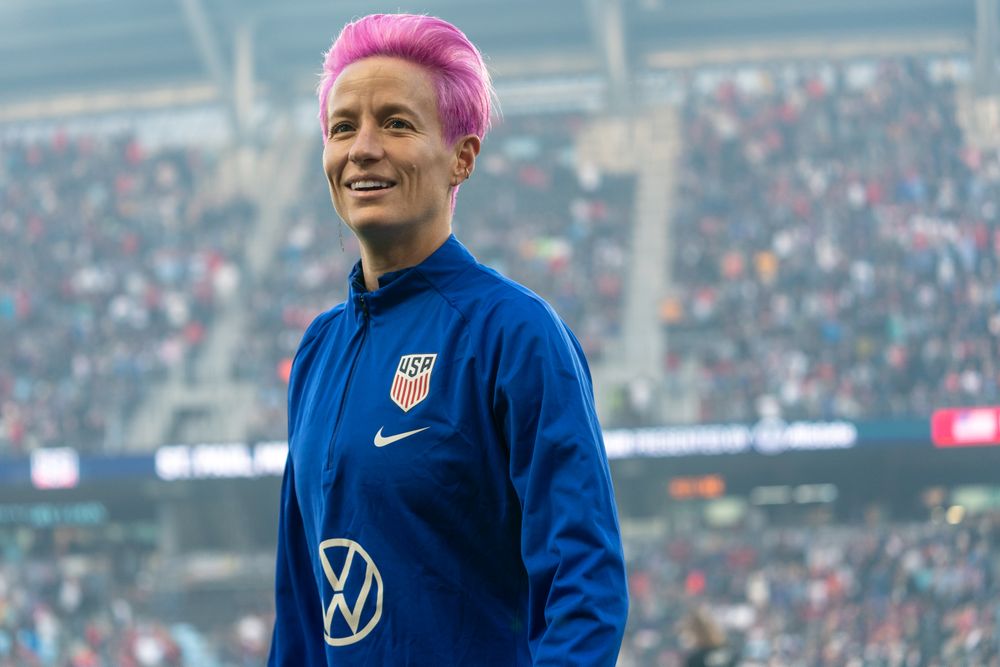 St. Paul, Minnesota, USA - Sept 3, 2019: Megan Rapinoe, midfielder of the women’s USA soccer team