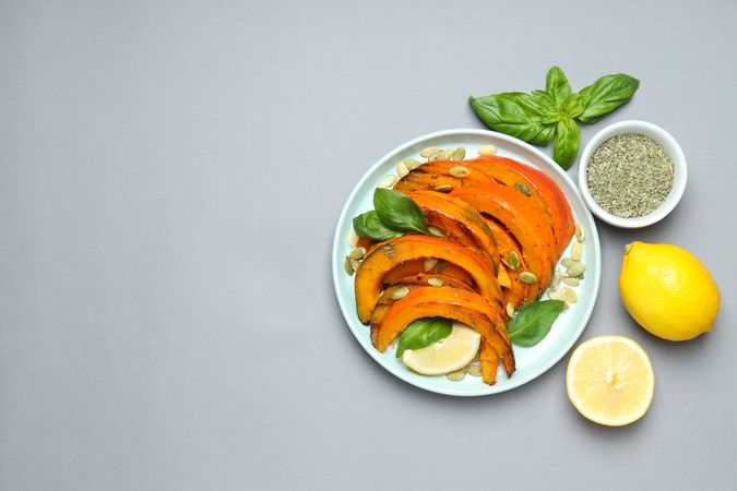 Fall season tasty food concept - baked pumpkin