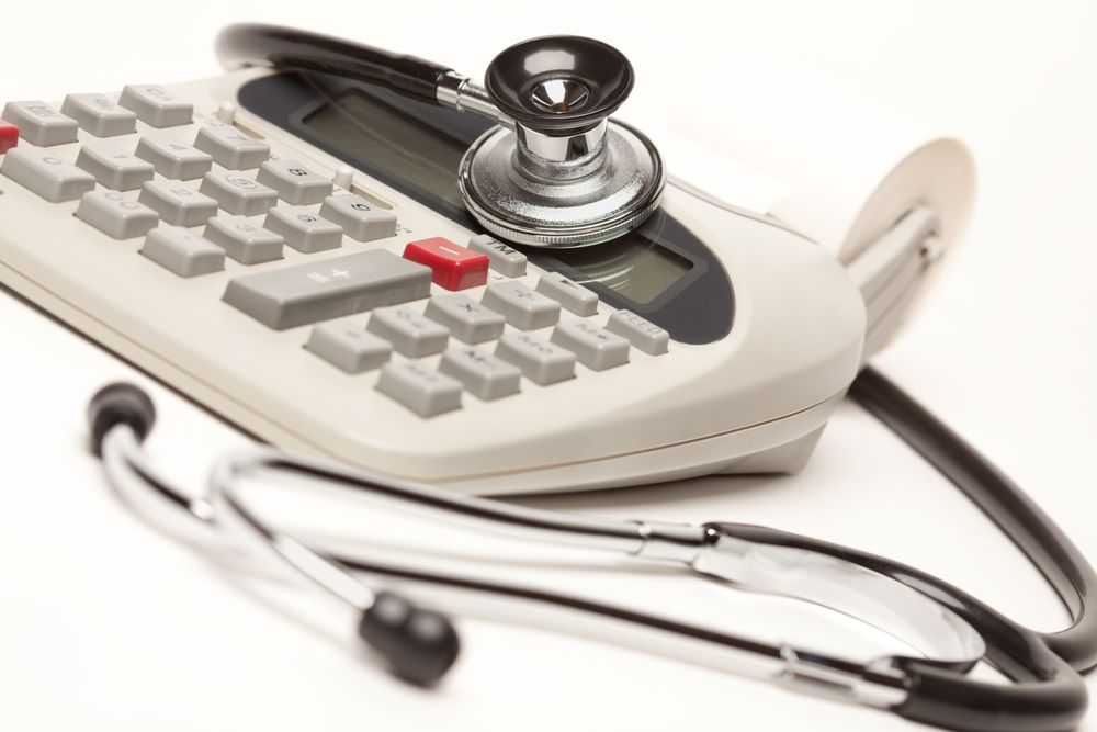 Stethoscope on Calculator