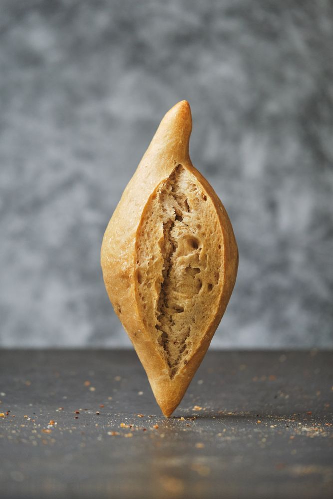 Organic whole wheat flour roll