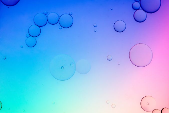 Abstract Macro Photography gradient of oil and water, Science abstract tech background