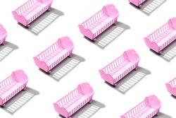 Pink Baby crib pattern