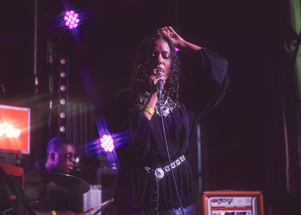 London, England, United Kingdom - Nov 9, 2022: Female singer Tara Lily performing in London