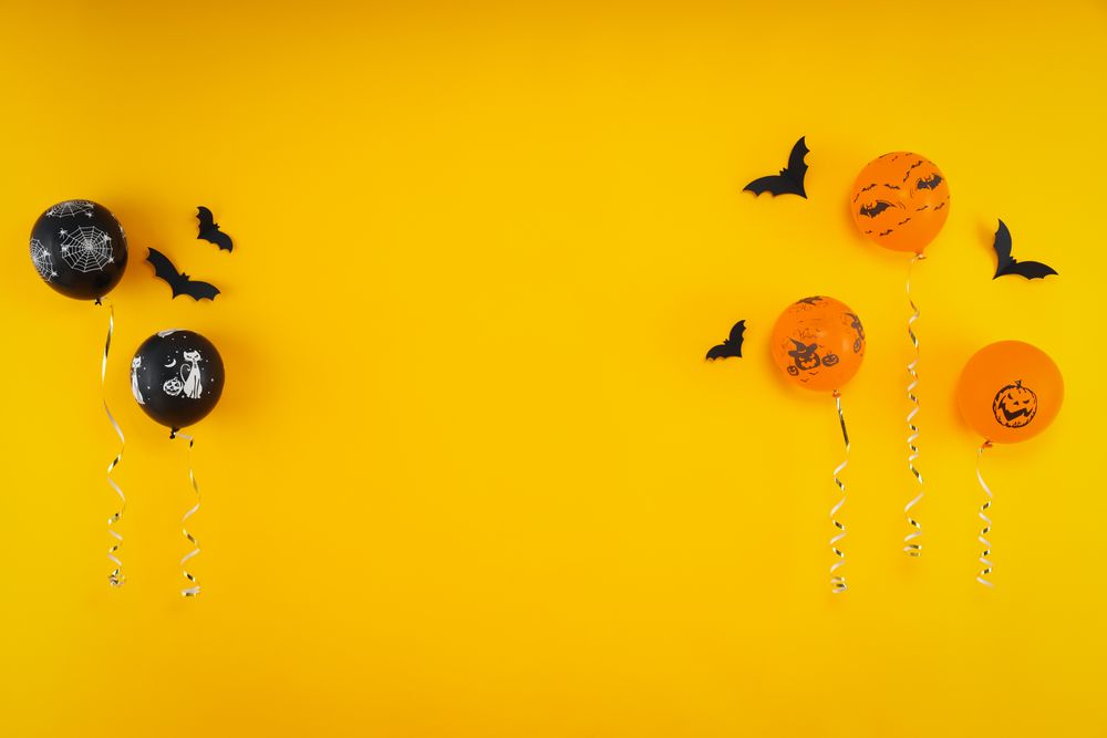Concept of Halloween, Halloween balloon, space for text
