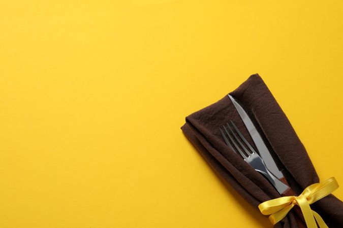 Concept of Thanksgiving day, Autumn table setting, space for text