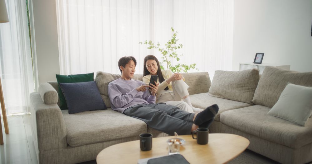 Diverse South Korean Couple Enjoying Moments Together