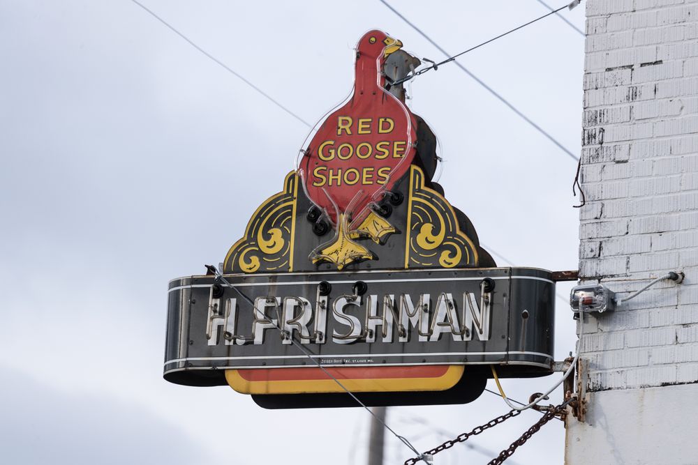 Shoe-store sign in Port Gibson, Mississippi