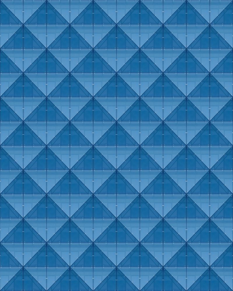 Blue checkered wall