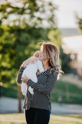 young mother and his baby with down syndrome
