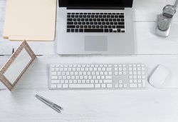 Desktop setup for work efficiency