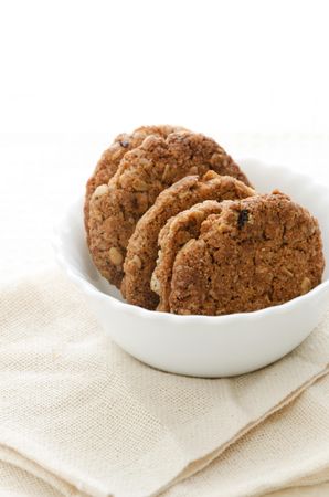 Homemade cookies in bowl